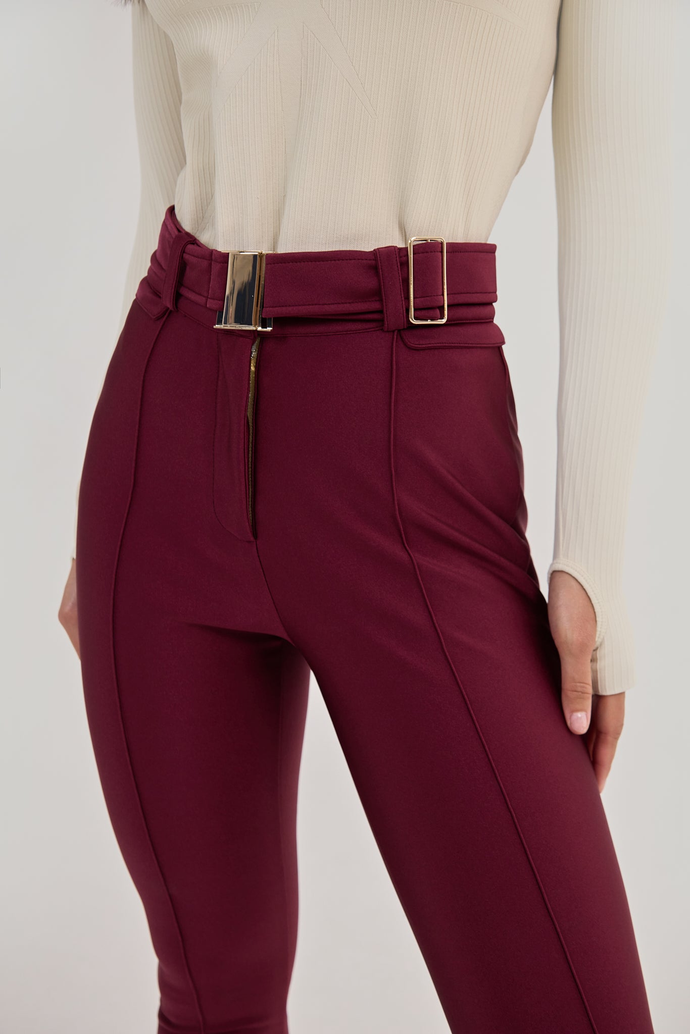 Slalom Ski Pants - Burgundy