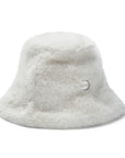 Mink Faux Fur Bucket Hat - White