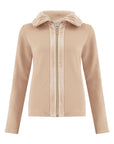 Ribbed Zip Up Mid Layer - Camel