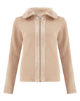 Ribbed Zip Up Mid Layer - Camel