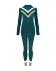 Chevron Base Layer Set - Forest Green