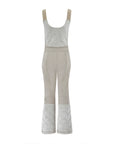 Quilted Velvet Ski Overall - Champagne