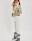 Slalom Ski Pants - Snow Sparkle White