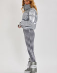 Cropped Bomber Ski Jacket – Moonlight Grey