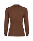 Contour Merino Mid Layer Top - Chocolate