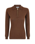 Contour Merino Mid Layer Top - Chocolate