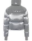 Cropped Bomber Ski Jacket – Moonlight Grey