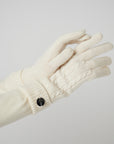 Cashmere Cable Gloves - Cream