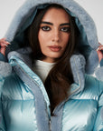 Shearling Pioneer Puffer Ski Jacket - Glacier Blue