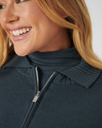 Contour Merino Mid Layer Top - Anthracite