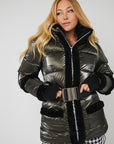 Shearling Pioneer Puffer Ski Jacket - Charcoal Black