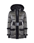 Shearling Pioneer Puffer Ski Jacket - Charcoal Black