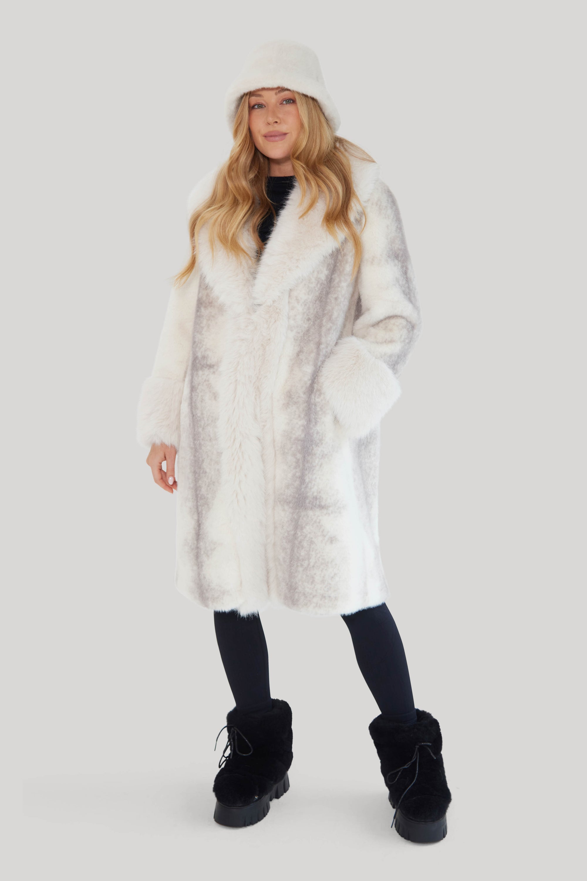 Faux Mink Fur Coat