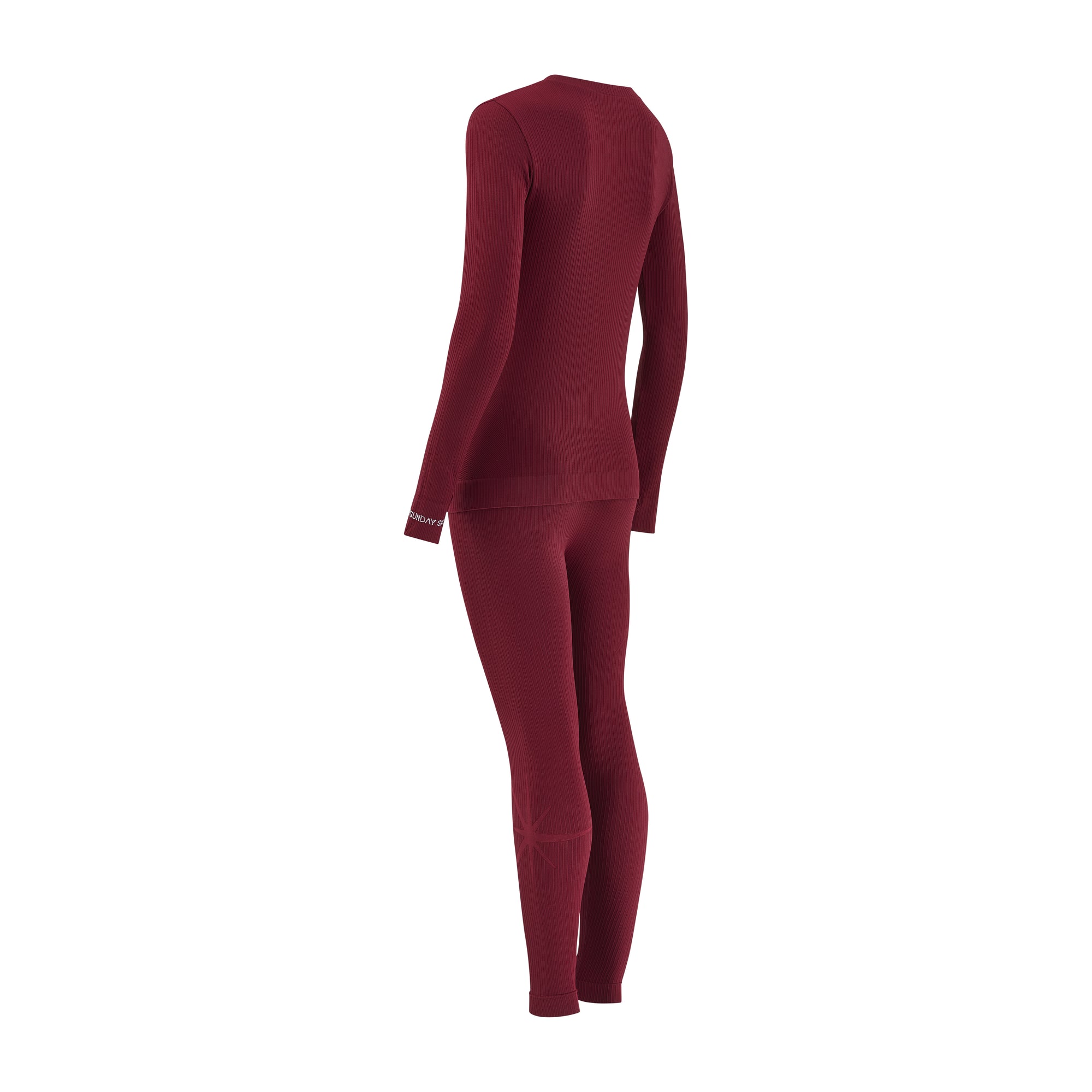 Ribbed Base Layer Set - Cabernet