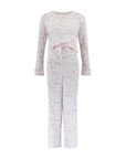 Pointelle Toile Pyjama Set - White / Pink