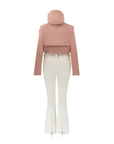 Zenith Ski Suit - Dusty Pink / White