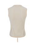 Teddy Gilet - Cream / Taupe