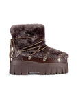 Lug Tread Shearling Snow Boots - Short Chocolate