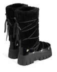 Lug Tread Shearling Snow Boots - Tall Black