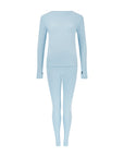Ribbed Base Layer Set - Sky Blue