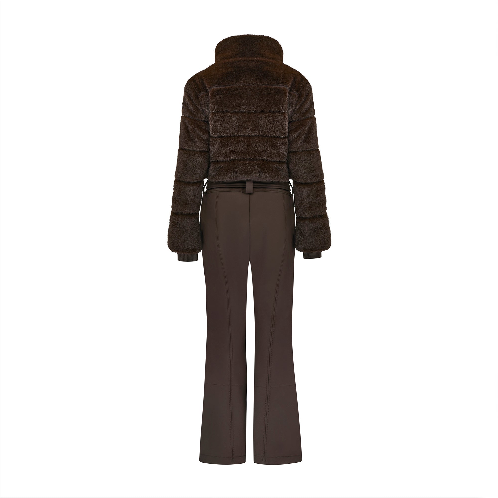 Altitude Faux Fur Ski Suit - Chocolat Chaud