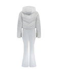 Chevron Ski Suit - White Velvet