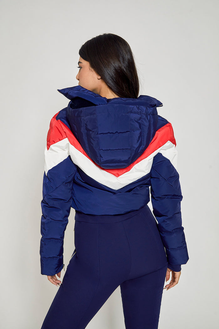 Chevron Ski Suit - Navy