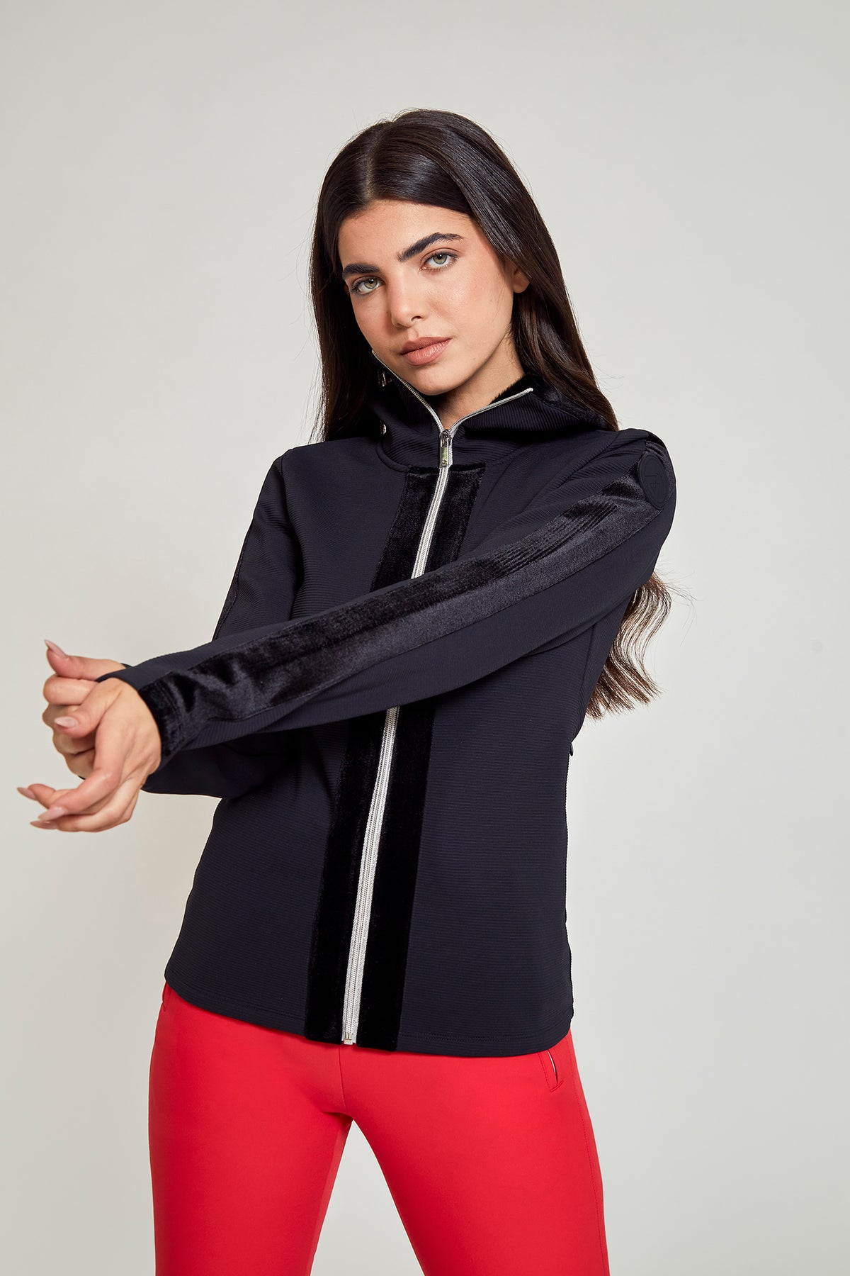 Ribbed Zip Up Mid Layer