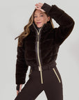Altitude Faux Fur Ski Suit - Chocolat Chaud