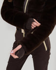 Altitude Faux Fur Ski Suit - Chocolat Chaud