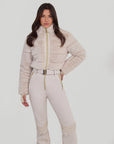 Altitude Faux Fur Ski Suit - Crème