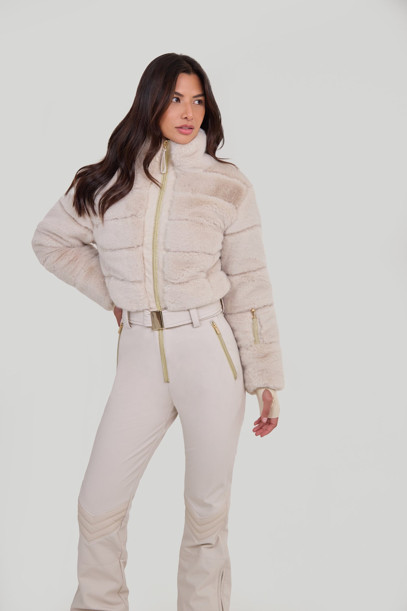 Altitude Faux Fur Suit Crème