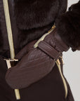 Wanderlust Shearling Ski Mittens - Chocolate