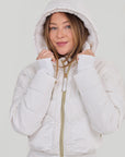 Chevron Ski Suit - White Velvet