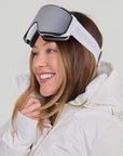 Goggles: White Strap / Gray Mirror Lens