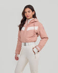 Zenith Ski Suit - Dusty Pink / White