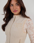 Teddy Gilet - Cream / Taupe