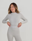 Ribbed Base Layer Set - Soft Grey