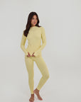 Ribbed Base Layer Set - Butter Yellow