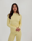 Ribbed Base Layer Set - Butter Yellow