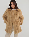 Faux Fox Fur Coat