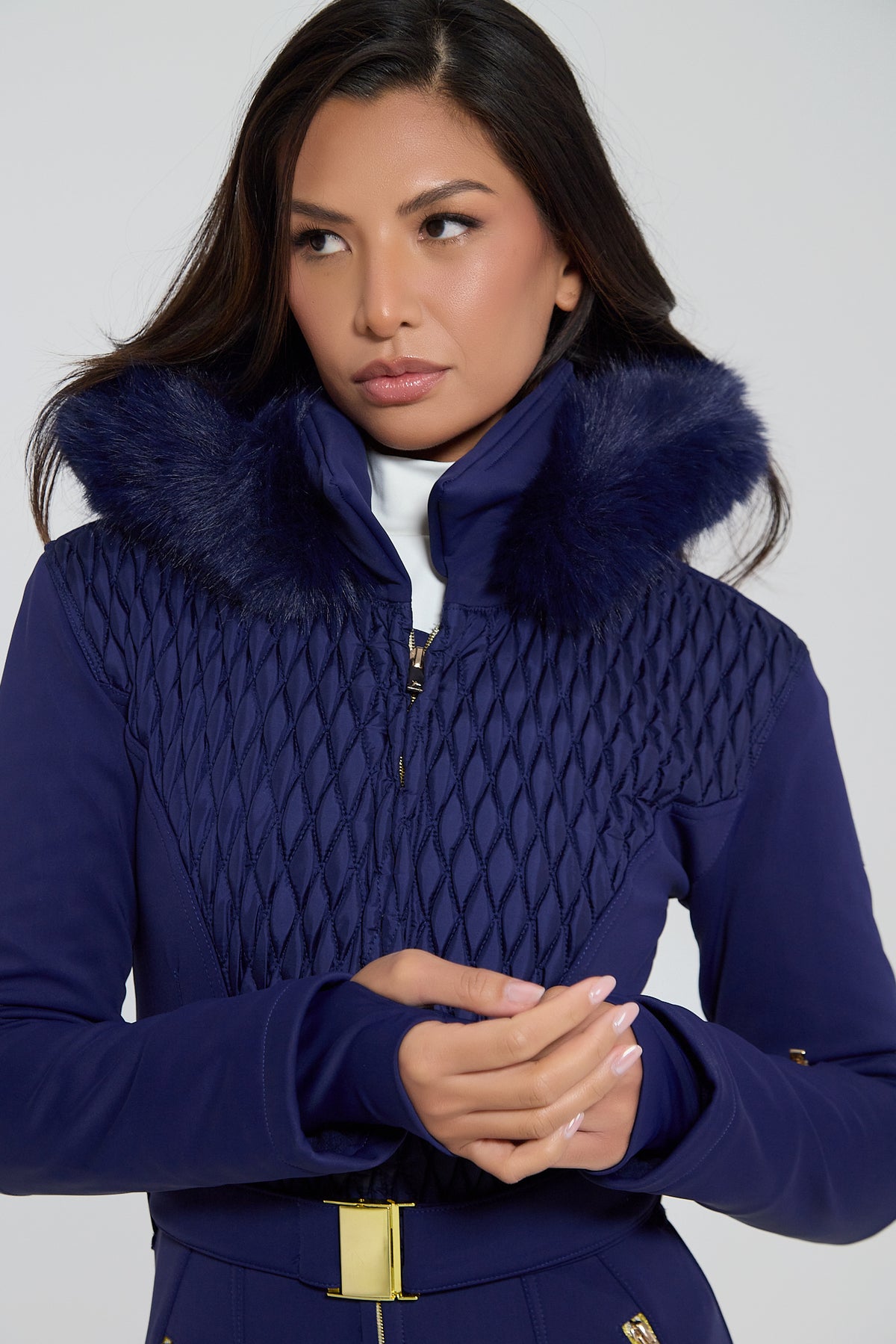 Élégance Méribel Ski Suit - front close-up