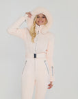 Élégance Megève Ski Suit - hood up