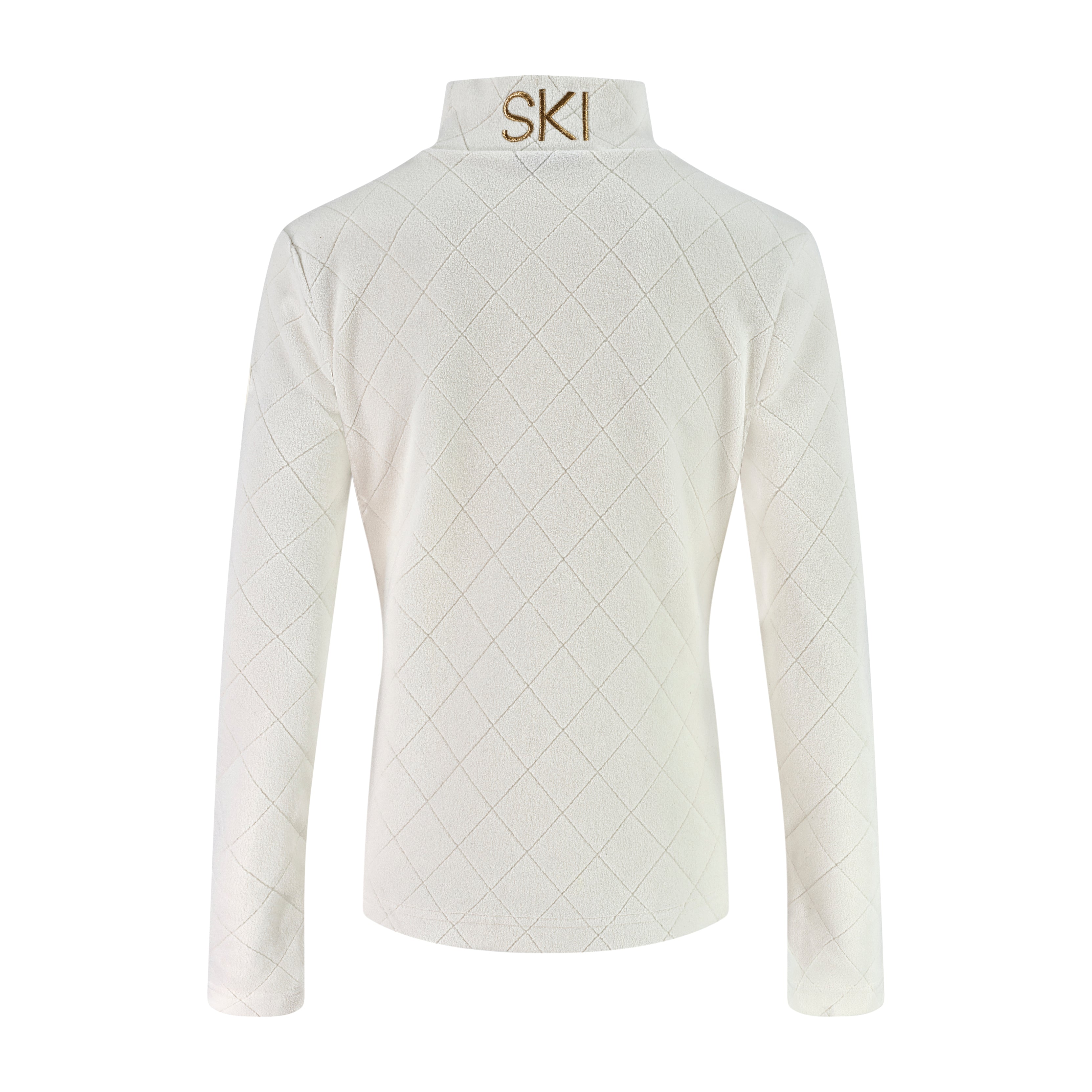 Diamond Fleece Mid Layer - Off White