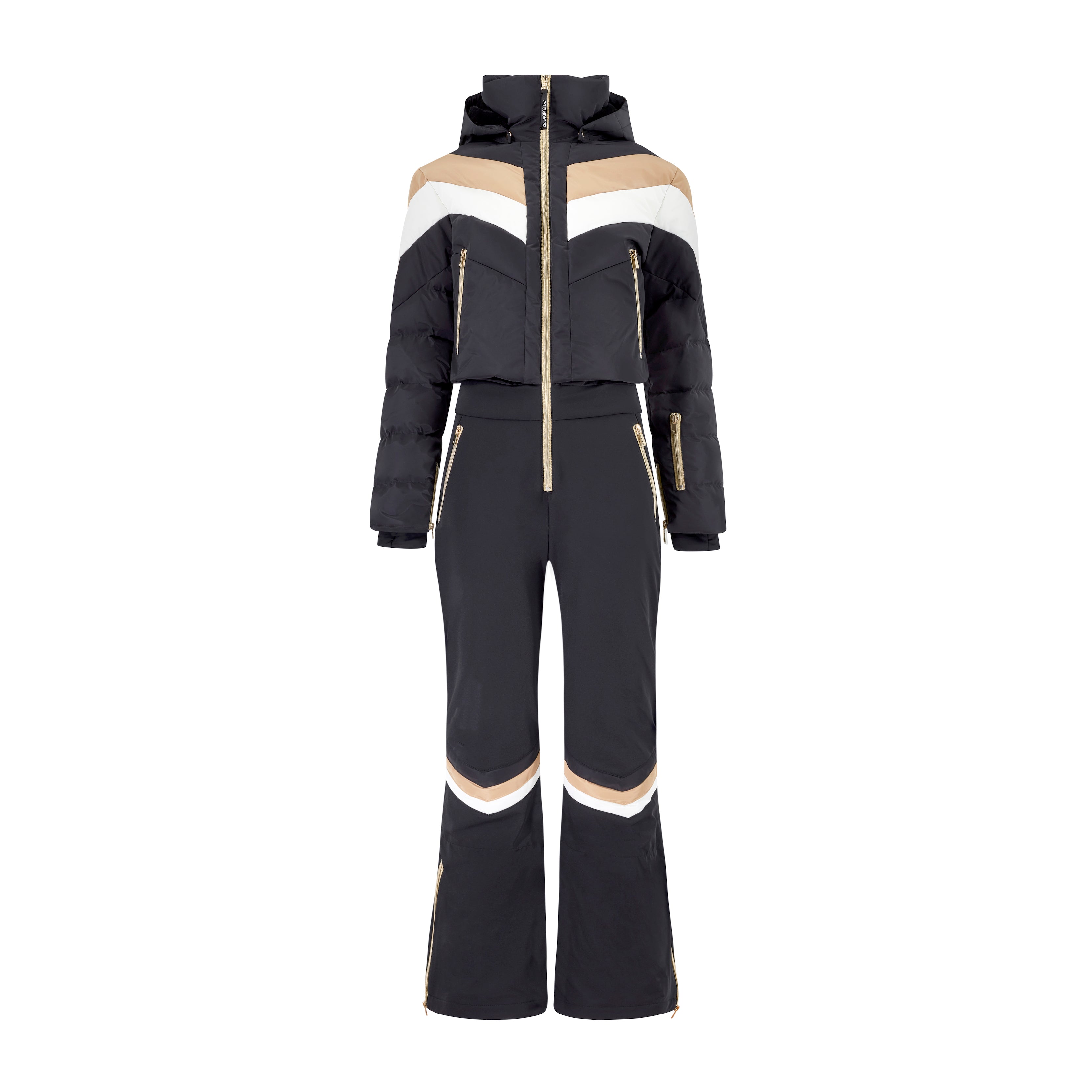 Chevron Ski Suit - Black