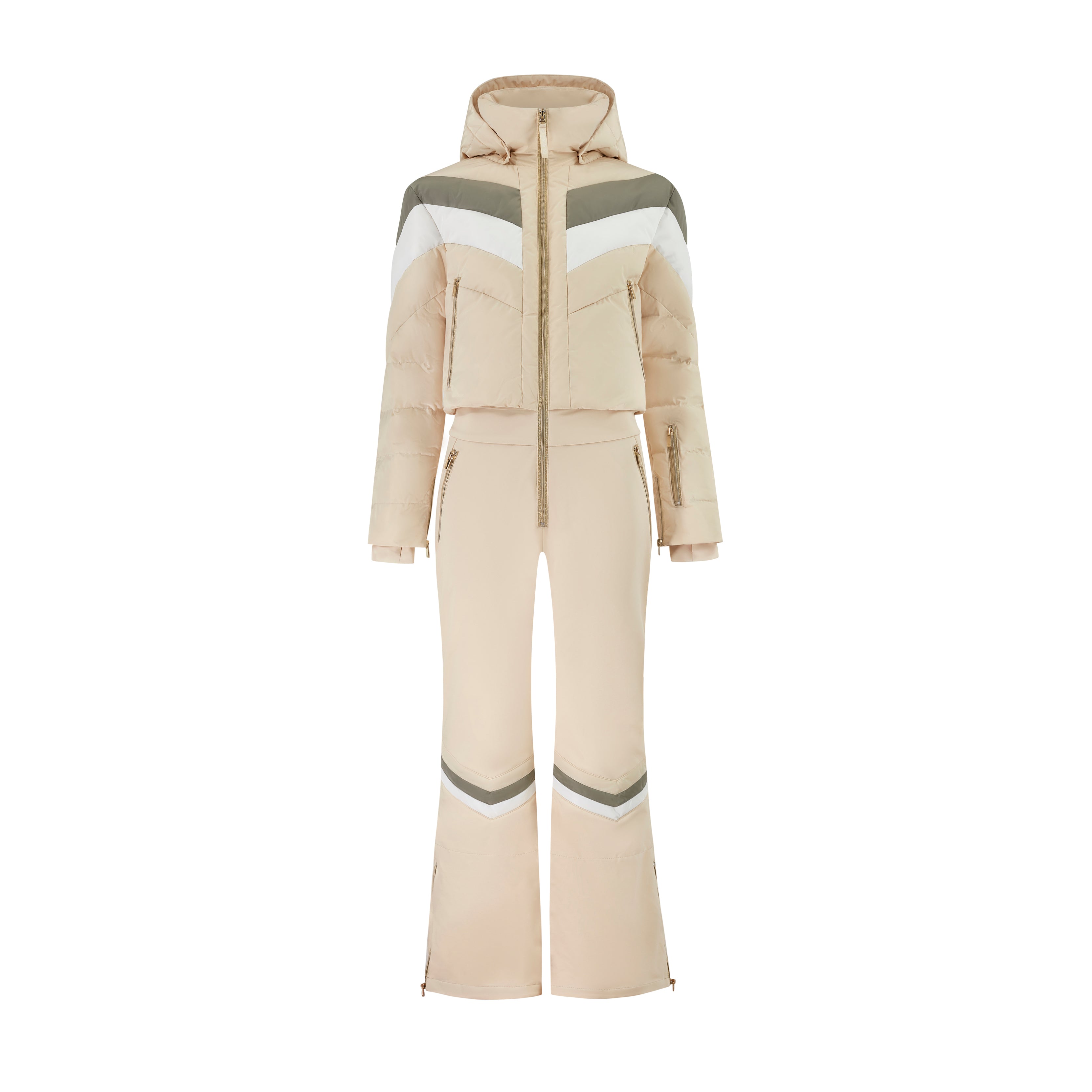 Chevron Ski Suit - Sand