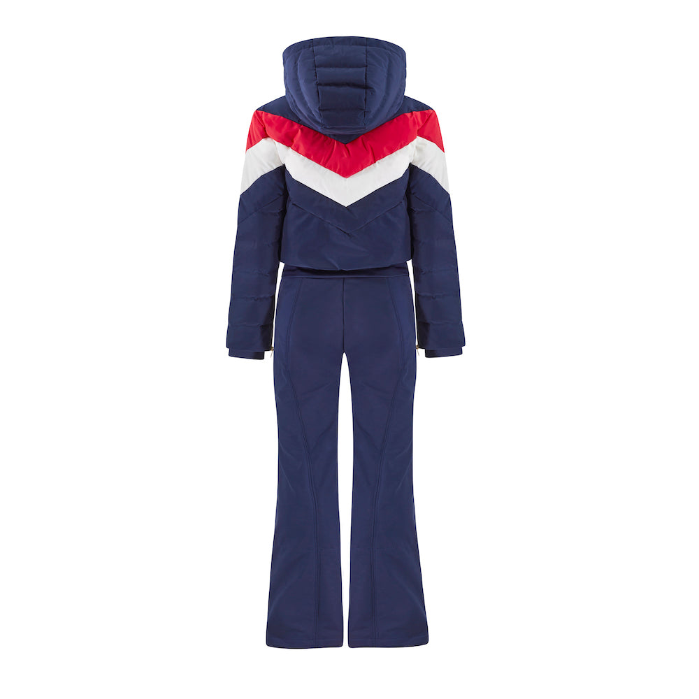 Chevron Ski Suit - Navy