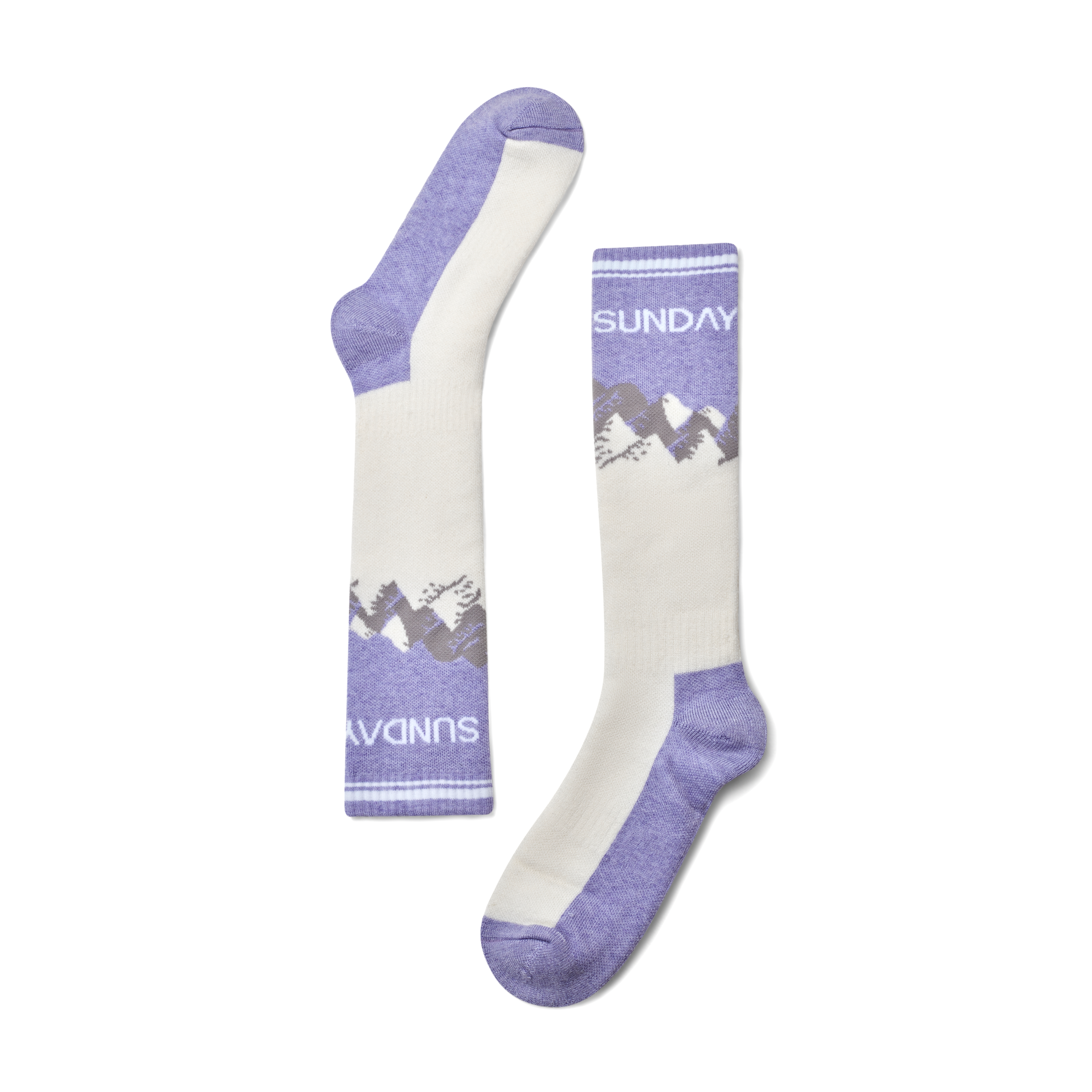 Merino Blend Performance Ski Sock - Lilac