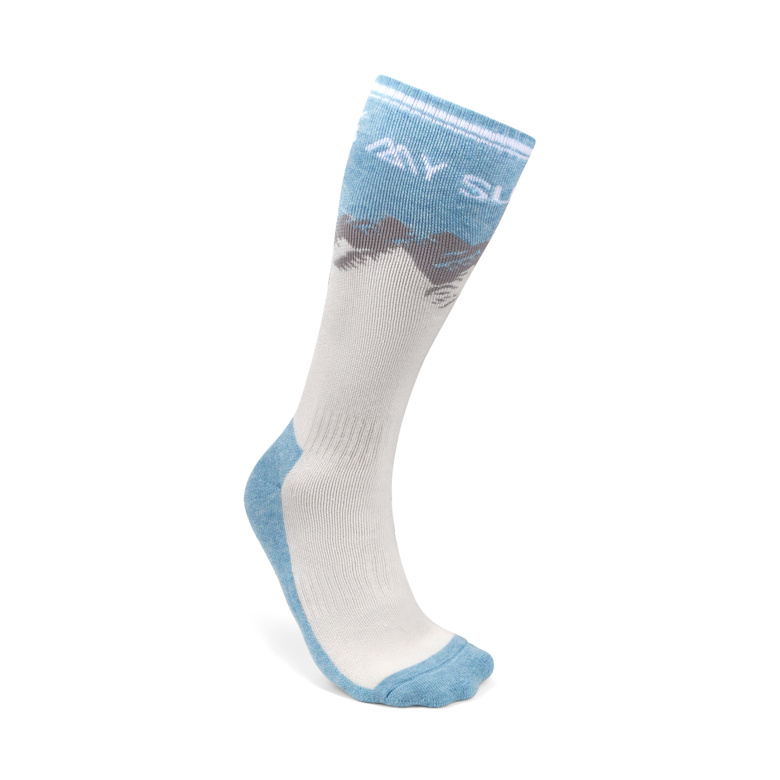 Merino Blend Performance Ski Sock - Sky Blue