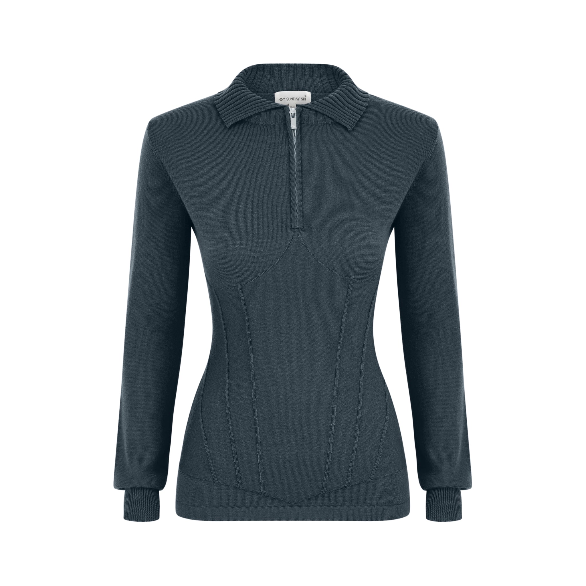 Contour Merino Mid Layer Top - Anthracite